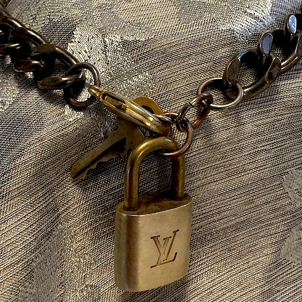Boutique Repurposed Louis Vuitton #307 Lock & Key Statement Necklace